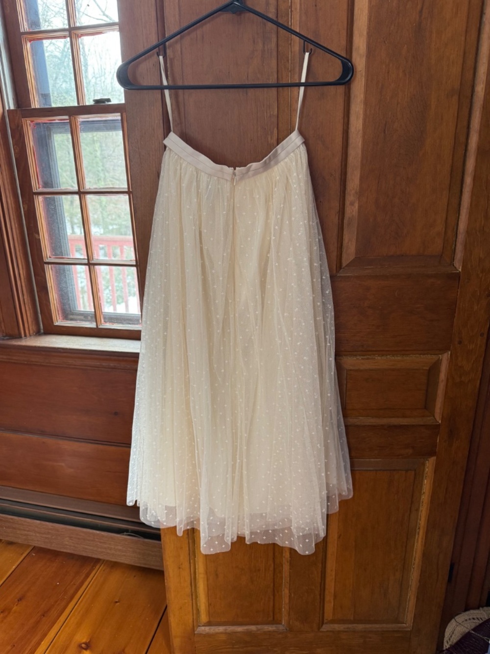 Needle & Thread Champagne Tulle Midi Skirt | Bridal / Event | Size 0 - Picture 3 of 5